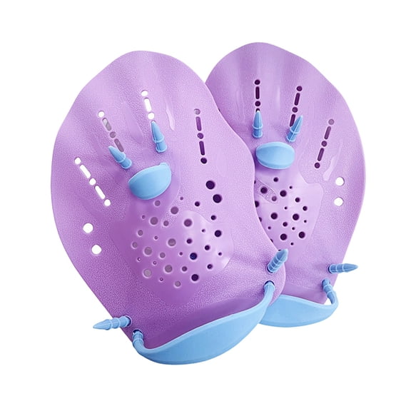 LWVITH Swim Hand Paddles (2 Pack), Adjustable Swimming Training Paddles for Adults Kids, Ergonomic Hand Paddles for Lap Swimming, Build Strength Improve Stroke, Pool Accessories Gift