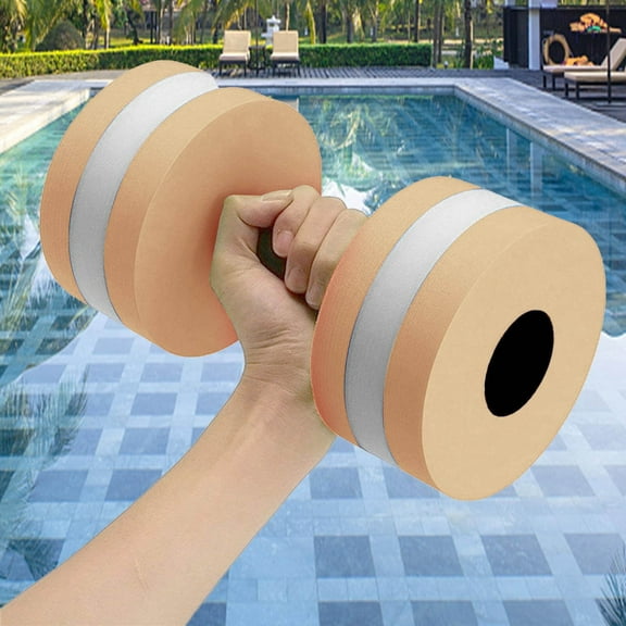 LWVITH Water Aerobics Dumbbell for Pool Exercise, EVA Foam Aquatic Barbell for Swimming Workout, Floating Fitness Equipment for Water Gymnastics, Buoyant Training Tool for Pool Spa, 1PC