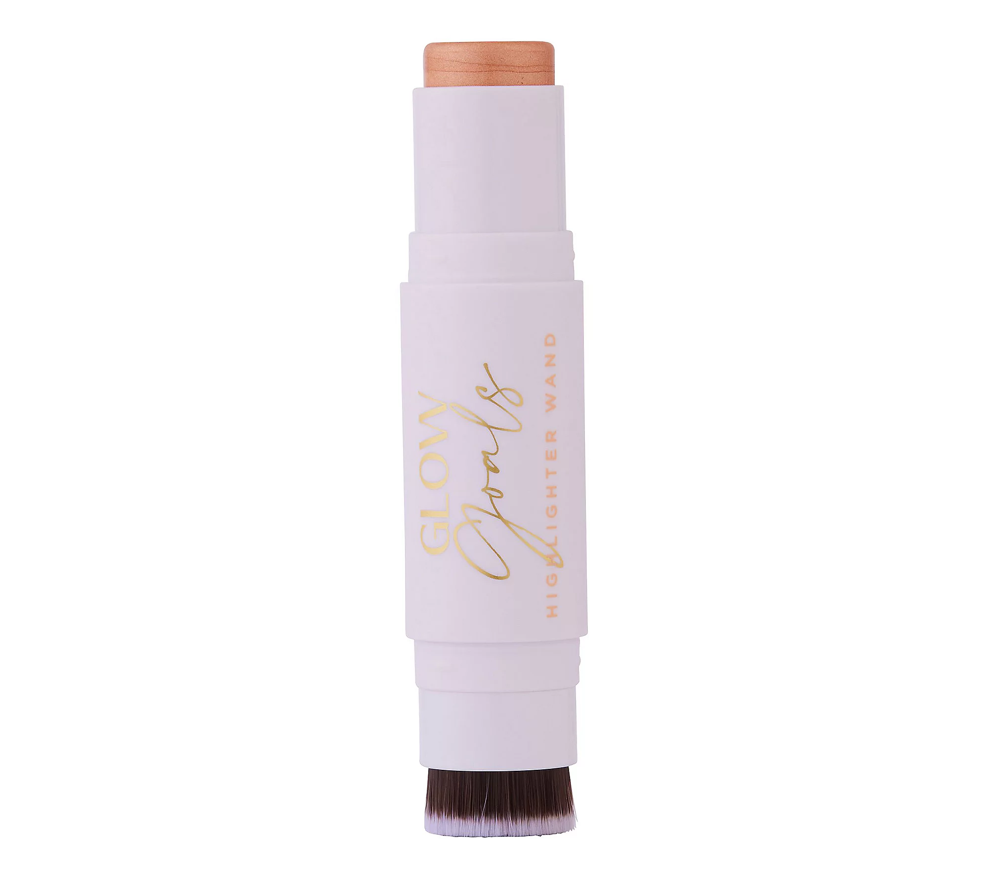 LWYA Glow Goals Highlighter Stick & Brush Champagne, Cream Face Highlighter, 0.26 oz