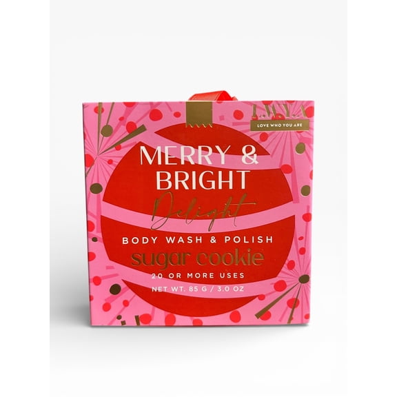 LWYA Merry & Bright Delight Sugar Cookie Body Wash & Polish 3 oz Exfoliating Body Cleanser