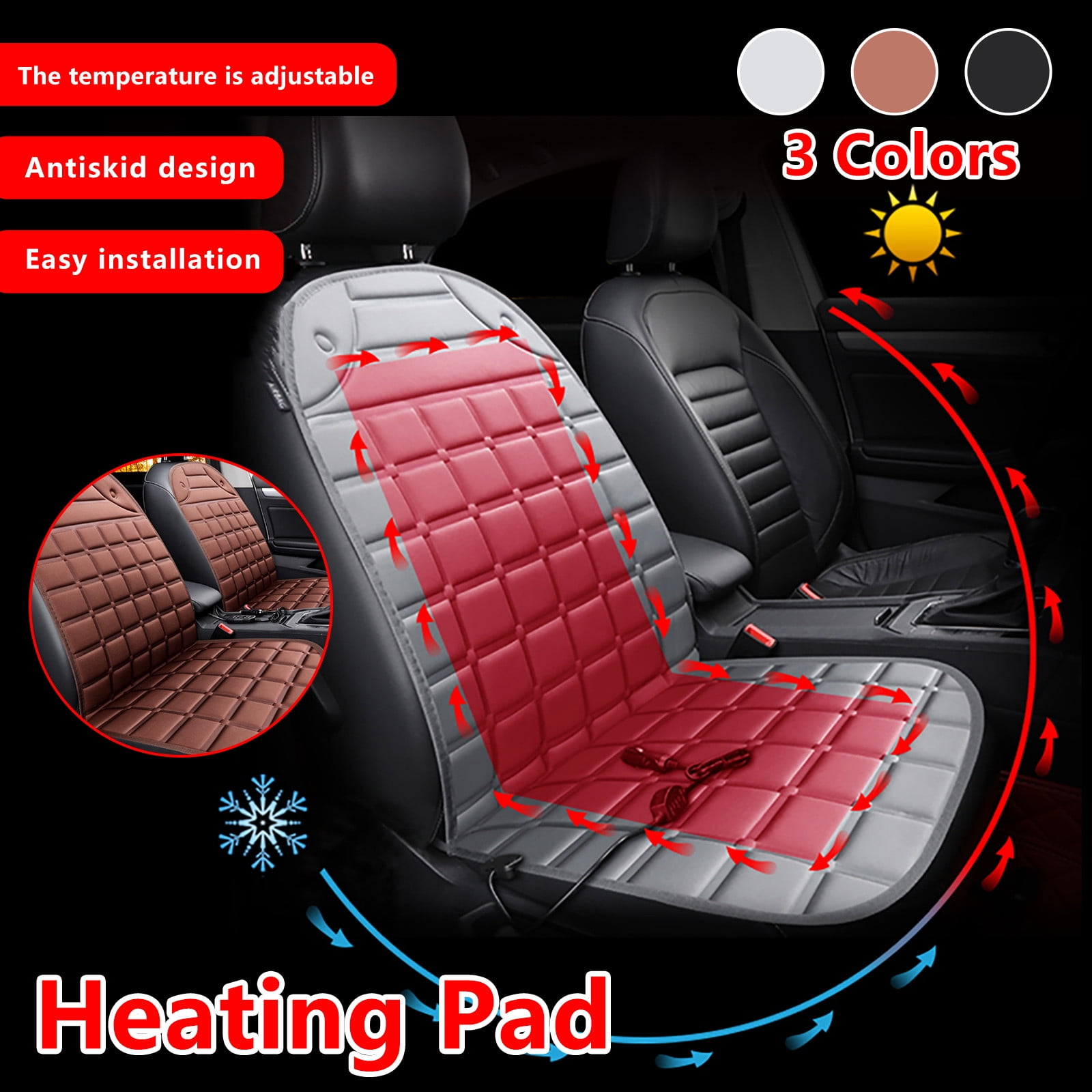 LWZWM 2024 Clearance Office Chair Cushions Chair Pad Universal 12V Car