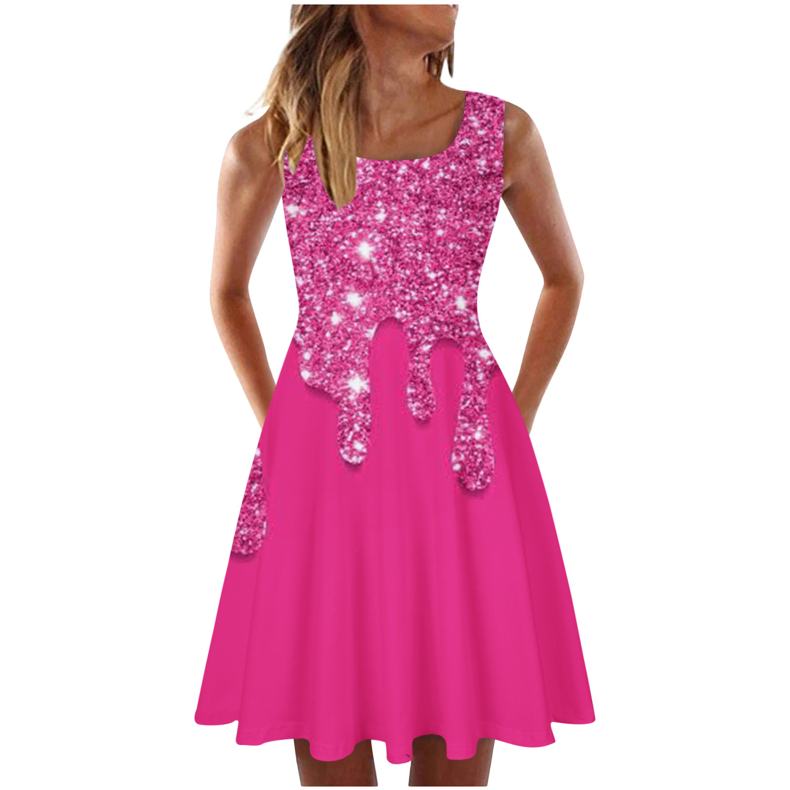 LWZWM Breast Cancer Awareness Month Women's Summer Dresses Sundress