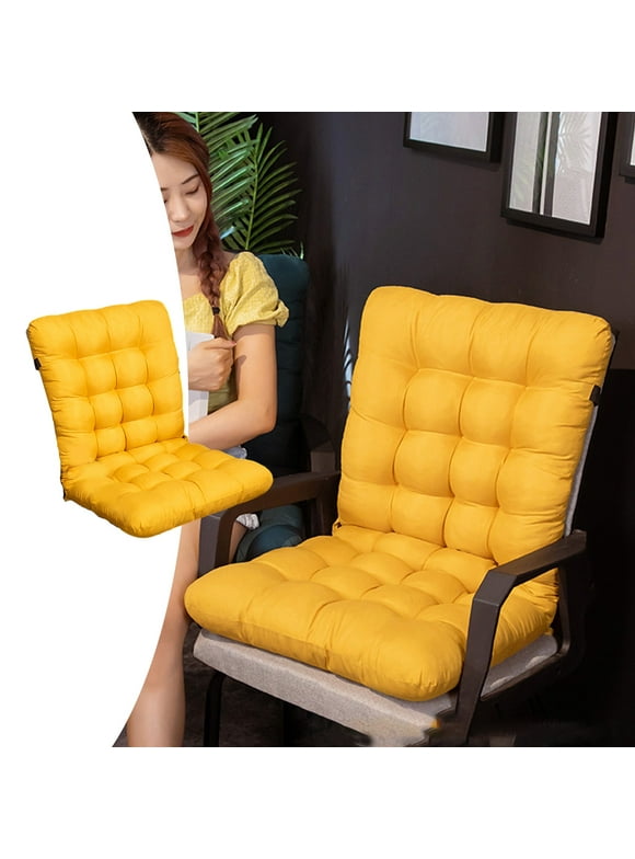 LWZWM Chair Seat Cushion for Home Use - Sitting Pillow for Chair, Outdoor Seat/Back Chair Cushion, Back Patio Chair Cushions Soft Thicken Patio Chair Cushion for Indoor, Outdoor, Home Use (Yellow)