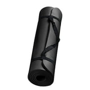LWZWM Extra Thick Yoga Mat, Non-slip Comfort Foam, Durable Excersing Mat for Fitness, Workout Mats for Home Workout, Pilates and Workout with Carrying Strap (Black)