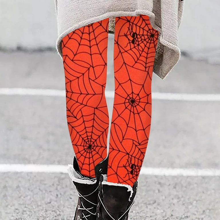 LWZWM Halloween Leggings for Women Butt Lift Leggings Spider High