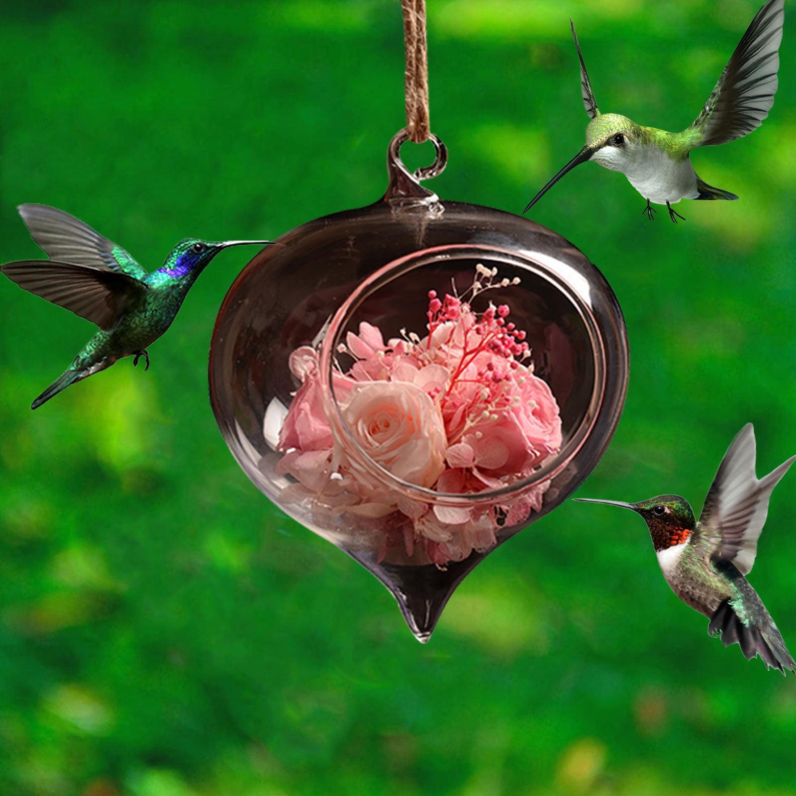 LWZWM Hummingbird Feeder New Bird Feeders for Outdoors Attractive