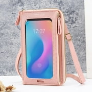 LWZWM New Storage & Organization Clearance Free Shipping Barrier Touchscreen Phone Bag Small Crossbody Shoulder Handbag Women'S Crossbody Coin Purse Phone Bag (#1 Pink)