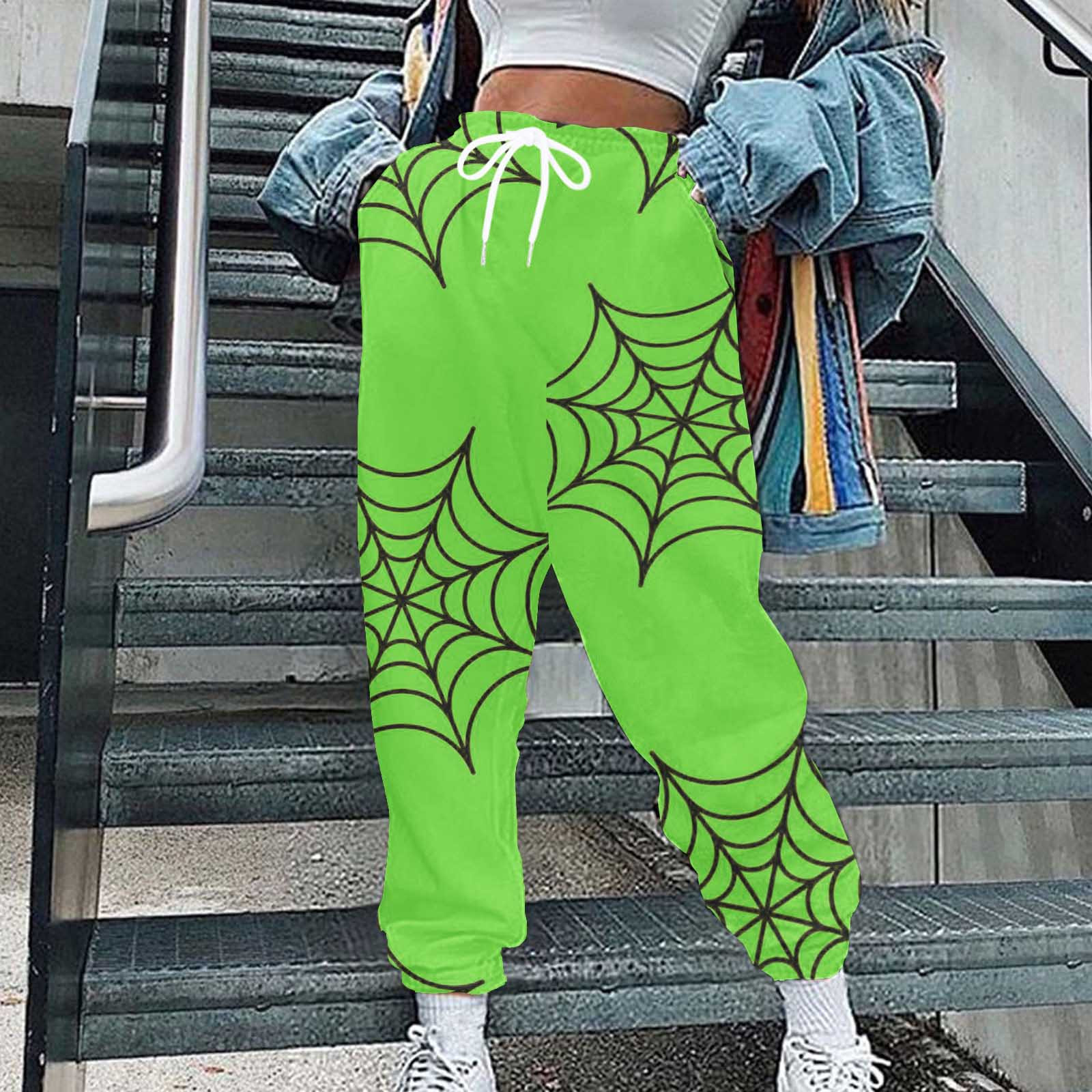 LWZWM Womens Halloween Pants Horror Hippie Punk Trousers Streetwear