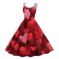thumbnail image 1 of LWavelet 2026 Valentine's Heart Dress, Women's Love Rose Pattern Sleeveless Flowy A Line Sundresses Deep Red XL, 1 of 4