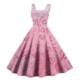 thumbnail image 1 of LWavelet 2026 Valentine's Whimsical Heart Print Sundress, Spaghetti Strap Flared Swing Skirt Valentine's Wear Multicolor XL, 1 of 4