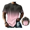 thumbnail image 1 of LWavelet Big and Tall Shirts for Men Gradient Color Short Sleeve Crew Neck T-Shirt Loose Fit Casual Summer Top, 1 of 5
