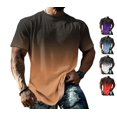thumbnail image 1 of LWavelet Big and Tall Shirts for Men Gradient Color Short Sleeve Crew Neck T-Shirt Loose Fit Casual Summer Top, 1 of 3