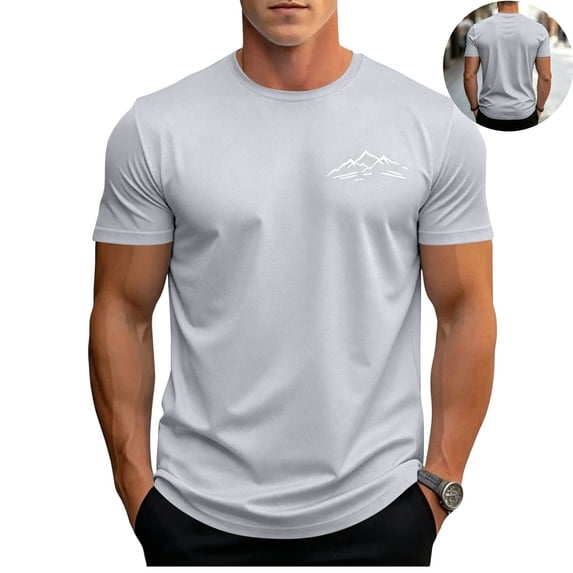 LWavelet Big and Tall Shirts for Men Moisture Wicking Short Sleeve T-Shirts Summer Casual Loose Fit Running Workout Tees