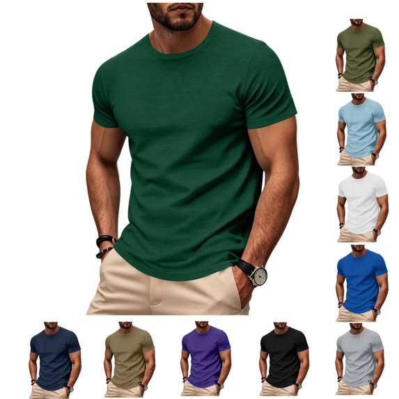 LWavelet Big and Tall Shirts for Men Short Sleeve Crew Neck Tshirts Casual Classic Basic Tee Lightweight Quick Dry Athletic Gym Tops