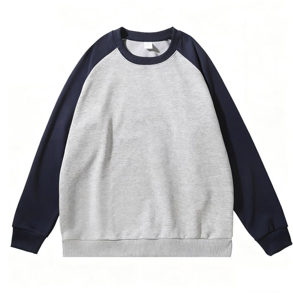 LWavelet Casual Crewneck Long Sleeve Raglan Sweatshirt for Men and Women Relaxed Fit Pullover Soft Lightweight Top for Everyday Wear