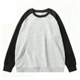 thumbnail image 1 of LWavelet Casual Crewneck Long Sleeve Raglan Sweatshirt for Men and Women Relaxed Fit Pullover Soft Lightweight Top for Everyday Wear, 1 of 4