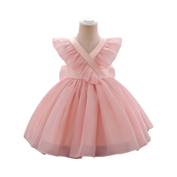 LWavelet Elegant Princess Dress up Birthday Party Fairy Pink Costume for Toddler/Little Girls