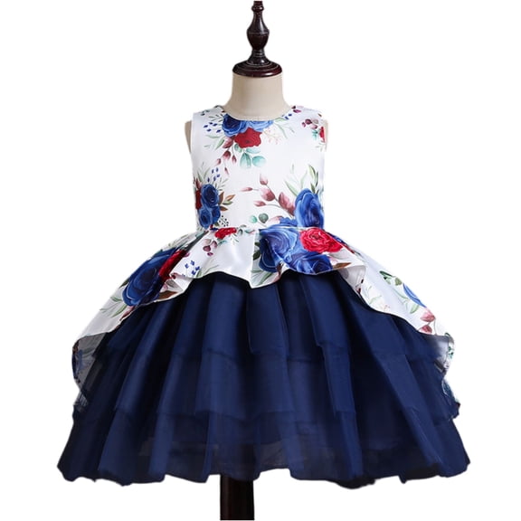 LWavelet Flower Little Big Girls Maxi Dress Bridesmaid Wedding Pageant Party Princess Communion Floral Vintage Lace Dance Gown