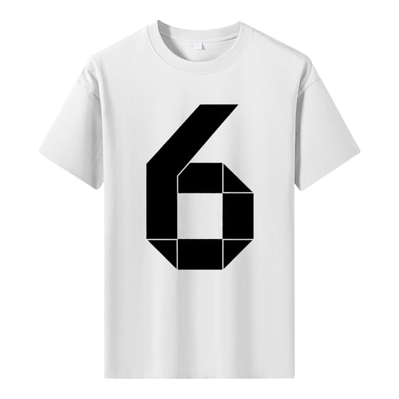 LWavelet Geometric Patchwork Number 39 Men's T-Shirt Great for Casual Leisure and Everyday Wear White 3XL