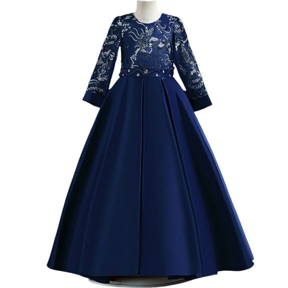 LWavelet Girls Sleeping Princess Dress Aurora Costume for Halloween Christmas Fancy Birthday Party