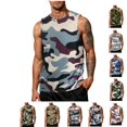 thumbnail image 1 of LWavelet Graphic Tank Tops for Men Camouflage Crew Neck Sleeveless Shirts Big and Tall Loose Fit Breathable Workout Tees, 1 of 4