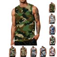 thumbnail image 1 of LWavelet Graphic Tank Tops for Men Camouflage Crew Neck Sleeveless Shirts Big and Tall Loose Fit Breathable Workout Tees, 1 of 4