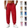 thumbnail image 1 of LWavelet Jogger Sweatpants for Men Drawstring Elastic Waist Jogging Pants Fall Casual Workout Hiking Pants with Pockets, 1 of 6