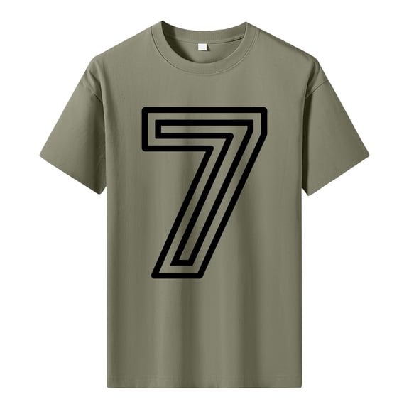 LWavelet Layered Line Number 11 Men's T-Shirt Ideal for Casual Outings and Everyday Style Army Green M