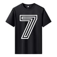 thumbnail image 1 of LWavelet Layered Line Number 16 Men's T-Shirt Ideal for Casual Outings and Everyday Style Black M, 1 of 3