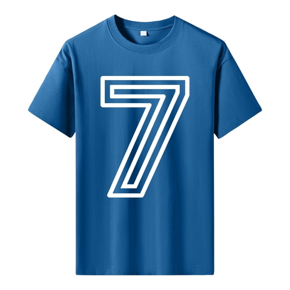 LWavelet Layered Line Number 19 Men's T-Shirt Ideal for Casual Outings and Everyday Style Blue 2XL