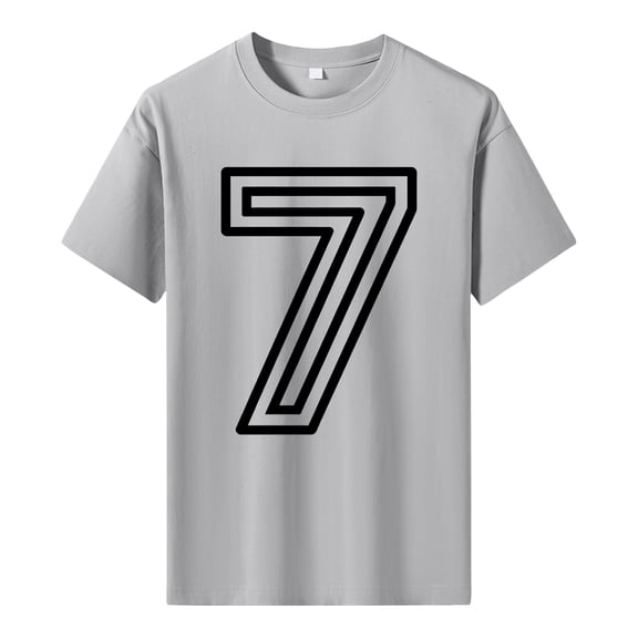 LWavelet Layered Line Number 23 Men's T-Shirt Ideal for Casual Outings and Everyday Style Light Gray L