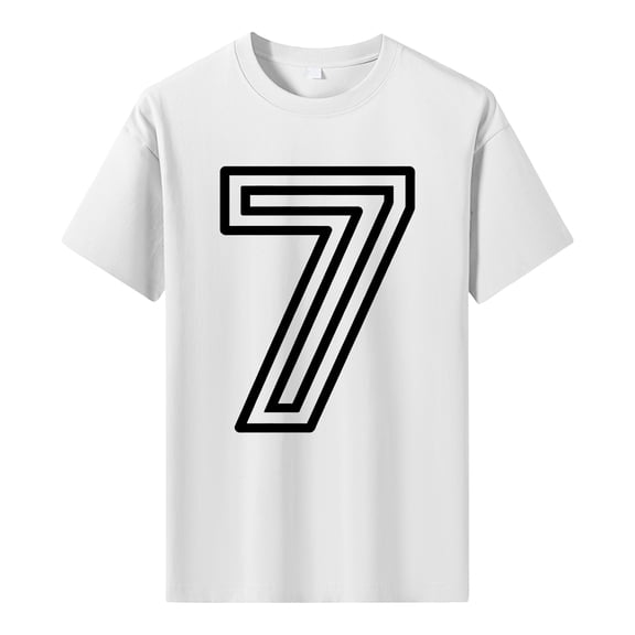 LWavelet Layered Line Number 38 Men's T-Shirt Ideal for Casual Outings and Everyday Style White L