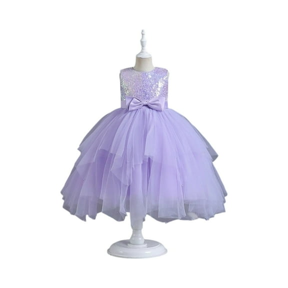 LWavelet Little Girl Lace Dress Big Girls Princess Pageant Birthday Party Wedding Formal Prom Dresses Evening Maxi Gown