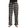 thumbnail image 1 of LWavelet Men Ultra Soft Fleece Pajama Pants Plaid Pj Bottoms with Pockets Warm Sleepwear Lounge Cozy Dark Gray M, 1 of 4