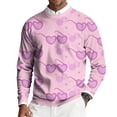 thumbnail image 1 of LWavelet Men's Argyle & Heart Sweater - Classic Texture, Ideal for Valentine's Day Gatherings & Smart Casual Style Watermelon Red 4XL, 1 of 6