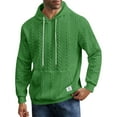 thumbnail image 1 of LWavelet Men’s Cable Knit Pullover Hoodie Soft Long Sleeve Drawstring Hooded Sweatshirt Casual Relaxed Fit Top for Everyday Wear, 1 of 4