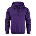 thumbnail image 1 of LWavelet Men's Fleece Hoodie Casual Long Sleeve 1/4 Zipper Pullover Sweatshirts, 1 of 7
