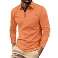 thumbnail image 1 of LWavelet Men's Houndstooth Quarter-Zip Shirt - Subtle Pattern Design, Perfect for Smart Casual & Weekend Plans Watermelon Red 3XL, 1 of 5