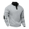 thumbnail image 1 of LWavelet Men's Quarter Zip Pullover Sweatshirt Long Sleeve Athletic Fleece Casual Top Comfortable Lightweight Sportswear, 1 of 6