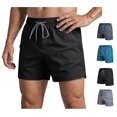 thumbnail image 1 of LWavelet Men's Swim Trunks Shorts Drawstring Elastic Waist Running Shorts Athletic Beach Gym Shorts with Zipper Pockets, 1 of 6