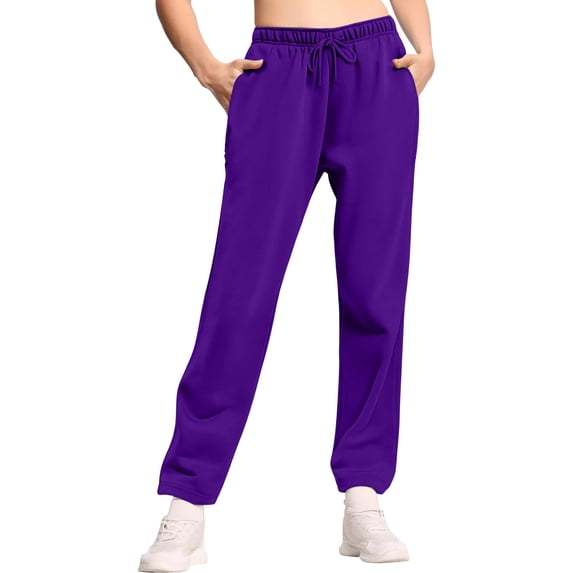 LWavelet Men's Tapered Joggers - Lightweight Soft Fabric Drawstring Waist Casual Daily & Relaxed Wear Pants Purple M