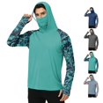 thumbnail image 1 of LWavelet Men's UPF 50+ UV Protection Fishing Shirt with Face Cover Long Sleeve Quick Dry Breathable Sun Hoodie for Beach, 1 of 7