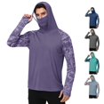 thumbnail image 1 of LWavelet Men's UPF 50+ UV Protection Fishing Shirt with Face Cover Long Sleeve Quick Dry Breathable Sun Hoodie for Beach, 1 of 7