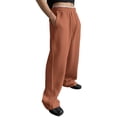 thumbnail image 1 of LWavelet Men's Wide Leg Joggers - Drawstring Waist Soft Fabric Loose Fit Casual Daily Pants Coffee XL, 1 of 9
