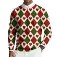 thumbnail image 1 of LWavelet Men's "XOXO" & Lip Print Sweater - Playful Design, Perfect for Valentine's Day Celebrations & Casual Hangouts Red L, 1 of 6