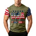 thumbnail image 1 of LWavelet Mens American Flag T-Shirt 4th of July T-Shirt USA Flag 1776 Patriotic Tee Memorial Day Tops, 1 of 4