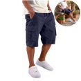 thumbnail image 1 of LWavelet Mens Cargo Shorts Elastic Waist Drawstring Casual Work Shorts Summer Hiking Traval Shorts with Pockets, 1 of 5