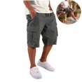 thumbnail image 1 of LWavelet Mens Cargo Shorts Elastic Waist Drawstring Casual Work Shorts Summer Hiking Traval Shorts with Pockets, 1 of 8
