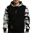 thumbnail image 1 of LWavelet Mens Casual Pullover Hooded Sweatshirt with Camouflage Pattern Long Sleeve Adjustable Drawstring Hood and Front Pocket for Outdoor and Everyday Wear, 1 of 4