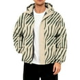 thumbnail image 1 of LWavelet Mens Flannel Plaid Lined Hoodies Zip Up Heavyweight Sweatshirt Winter Warm Thick Coat 2040 Dark Green M, 1 of 7